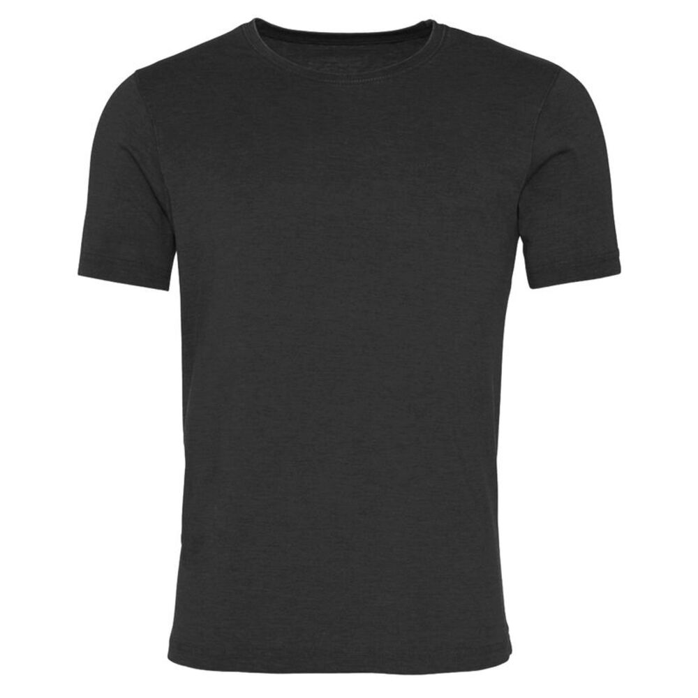 AWDis Mens Washed T Shirt / Washed Jet Black